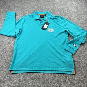 BOSS x NFL Miami Dolphins Long Sleeve Polo Mens XL Teal‎ NWT Hugo Boss